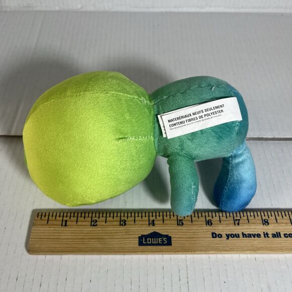 Alien Plush Toy Sitting Ombré Green And Blue Yellow 8” Outer space - Picture 8 of 8